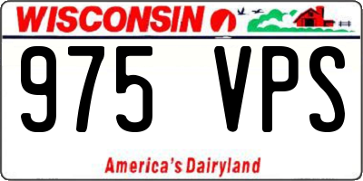 WI license plate 975VPS