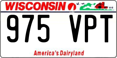 WI license plate 975VPT