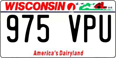 WI license plate 975VPU