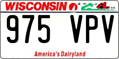 WI license plate 975VPV