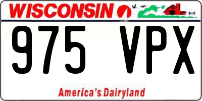 WI license plate 975VPX
