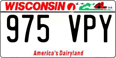 WI license plate 975VPY