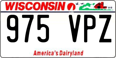 WI license plate 975VPZ