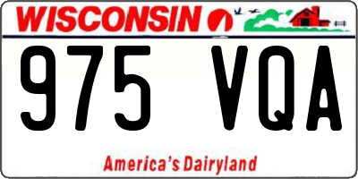 WI license plate 975VQA