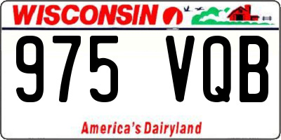 WI license plate 975VQB