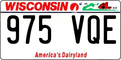 WI license plate 975VQE