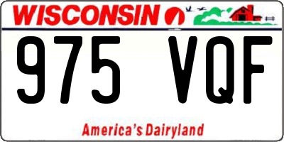 WI license plate 975VQF