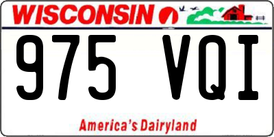 WI license plate 975VQI