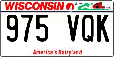 WI license plate 975VQK