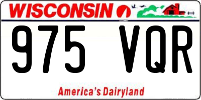 WI license plate 975VQR