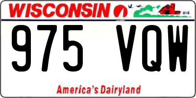 WI license plate 975VQW