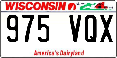 WI license plate 975VQX