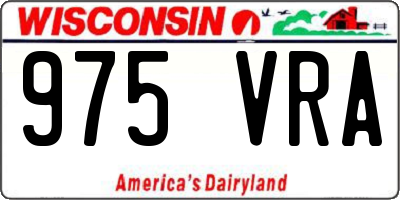WI license plate 975VRA
