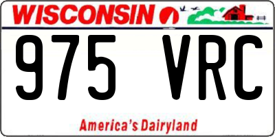 WI license plate 975VRC