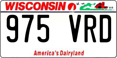 WI license plate 975VRD