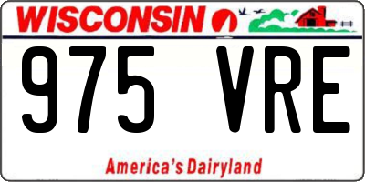 WI license plate 975VRE
