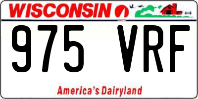 WI license plate 975VRF