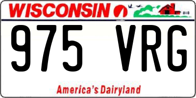 WI license plate 975VRG