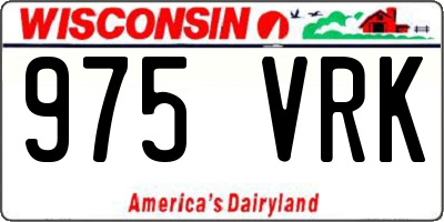 WI license plate 975VRK