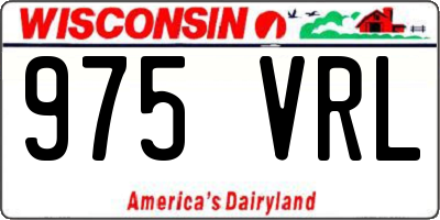 WI license plate 975VRL