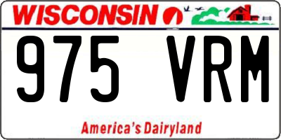 WI license plate 975VRM