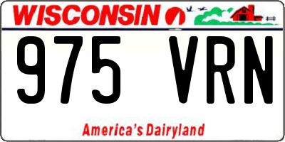 WI license plate 975VRN