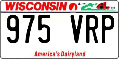 WI license plate 975VRP