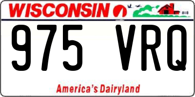 WI license plate 975VRQ