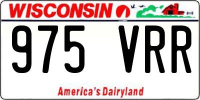 WI license plate 975VRR