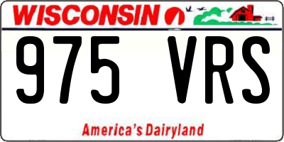 WI license plate 975VRS