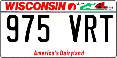 WI license plate 975VRT