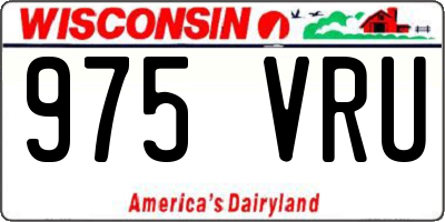 WI license plate 975VRU