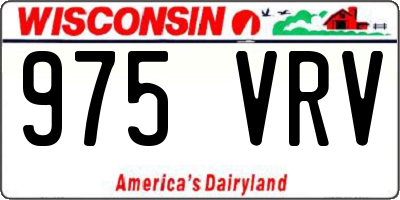 WI license plate 975VRV