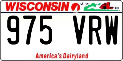 WI license plate 975VRW