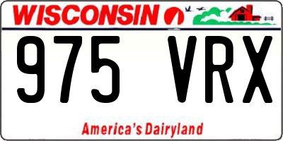 WI license plate 975VRX