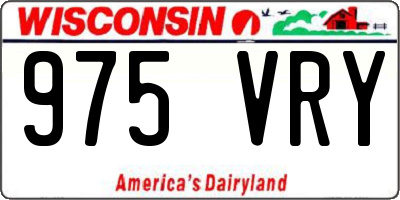 WI license plate 975VRY