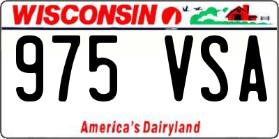 WI license plate 975VSA