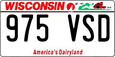 WI license plate 975VSD
