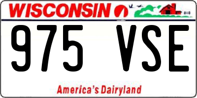 WI license plate 975VSE