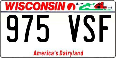 WI license plate 975VSF