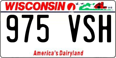 WI license plate 975VSH
