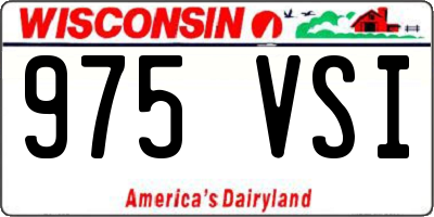 WI license plate 975VSI