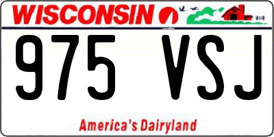 WI license plate 975VSJ