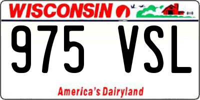 WI license plate 975VSL