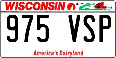 WI license plate 975VSP