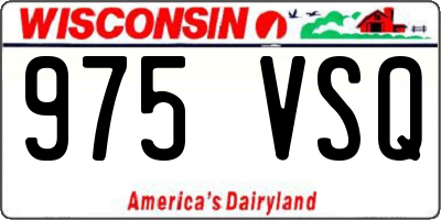 WI license plate 975VSQ
