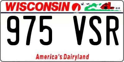 WI license plate 975VSR