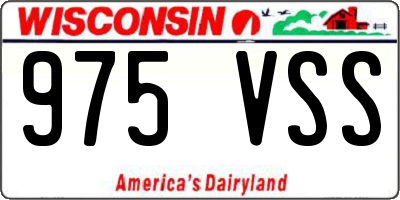 WI license plate 975VSS