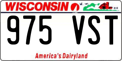 WI license plate 975VST