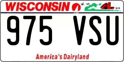 WI license plate 975VSU